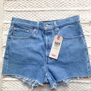NWT levi’s 501 high rise shorts